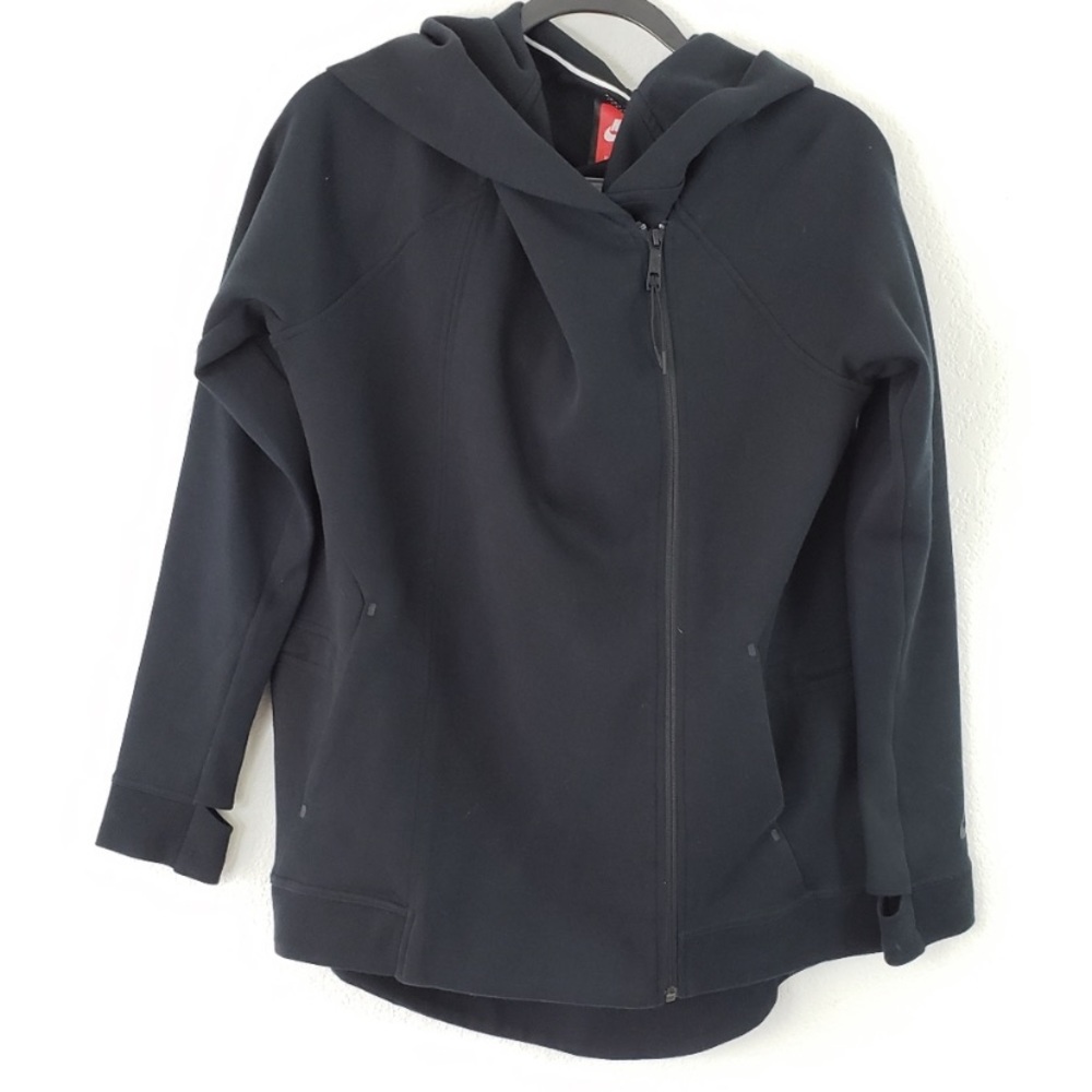 Nike asymmetrical hoodie sweatshirt zip up